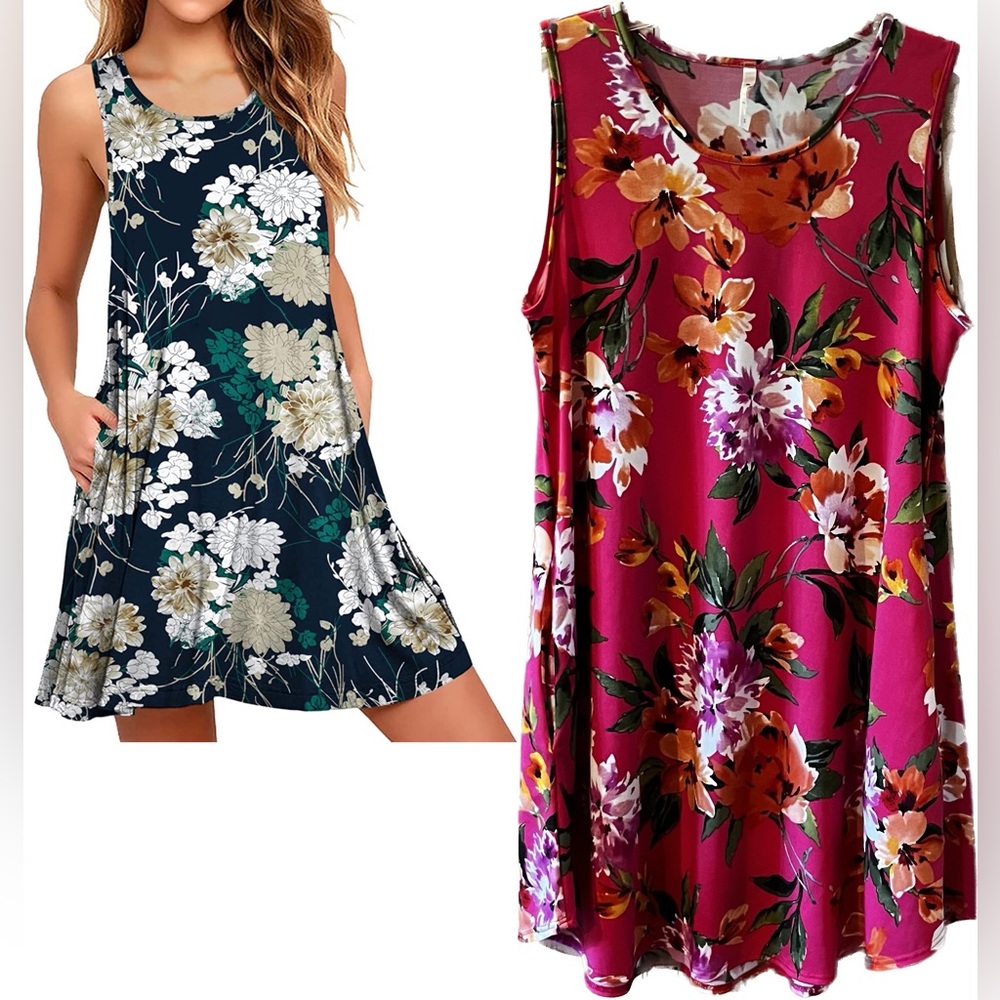 Umgee Sleeveless Floral Dress